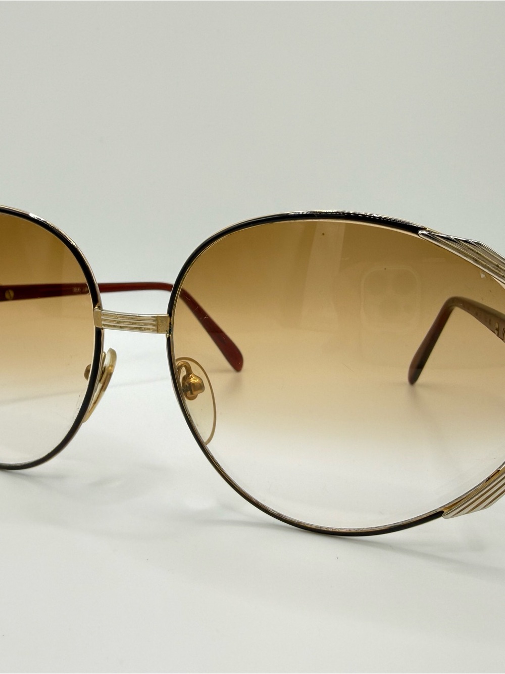 Vintage Guy Laroche Oversized Sunglasses Burgundy Translucent Made in France - Picture 2 of 12
